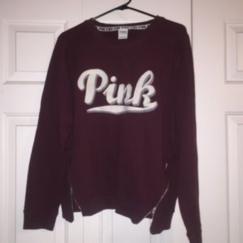 Pink vs burgundy sweater and pants